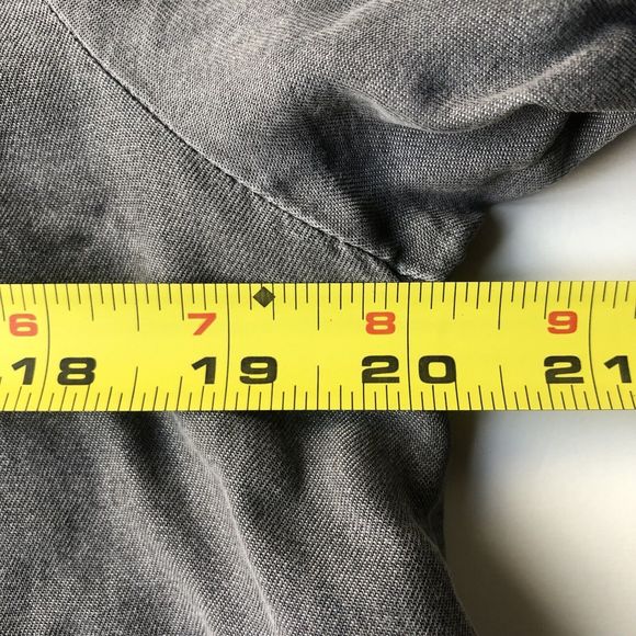 Simply Styled by Sears Womens Medium Long Sleeve Dark Grey Shirt With Tassels - Picture 10 of 10